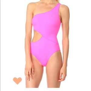 One piece Solid & Striped bathing suit